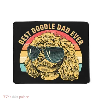 Retro Best Doodle Dad Ever Mousepad
