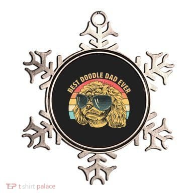 Retro Best Doodle Dad Ever Ornament