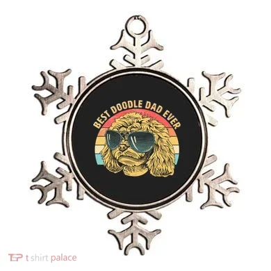 Retro Best Doodle Dad Ever Ornament