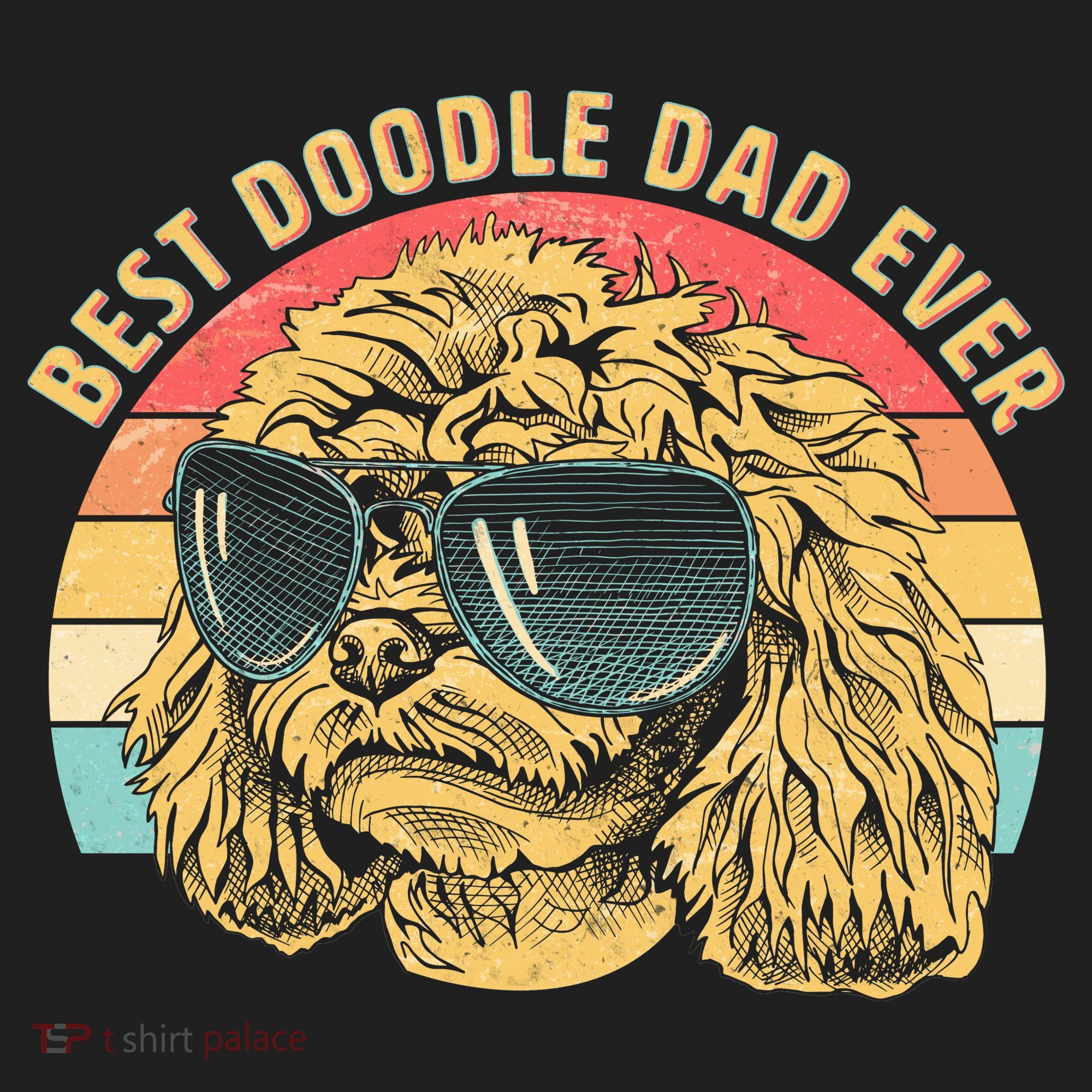 Retro Best Doodle Dad Ever Hat