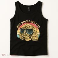 Retro Best Doodle Dad Ever Tank Top thumb 2