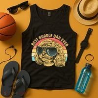 Retro Best Doodle Dad Ever Tank Top thumb 4