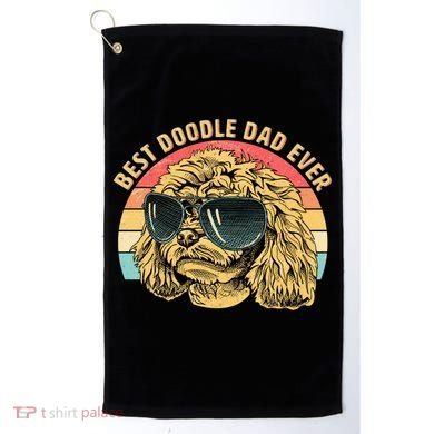 Retro Best Doodle Dad Ever Golf Towel