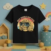 Retro Best Doodle Dad Ever Toddler T-Shirt thumb 3