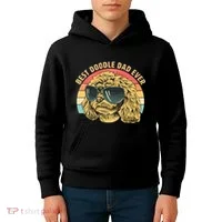 Retro Best Doodle Dad Ever Kids Hoodie thumb 4