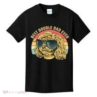 Retro Best Doodle Dad Ever Kids T-Shirt thumb 0