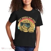 Retro Best Doodle Dad Ever Kids T-Shirt thumb 2