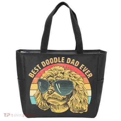 Retro Best Doodle Dad Ever Tote Bag