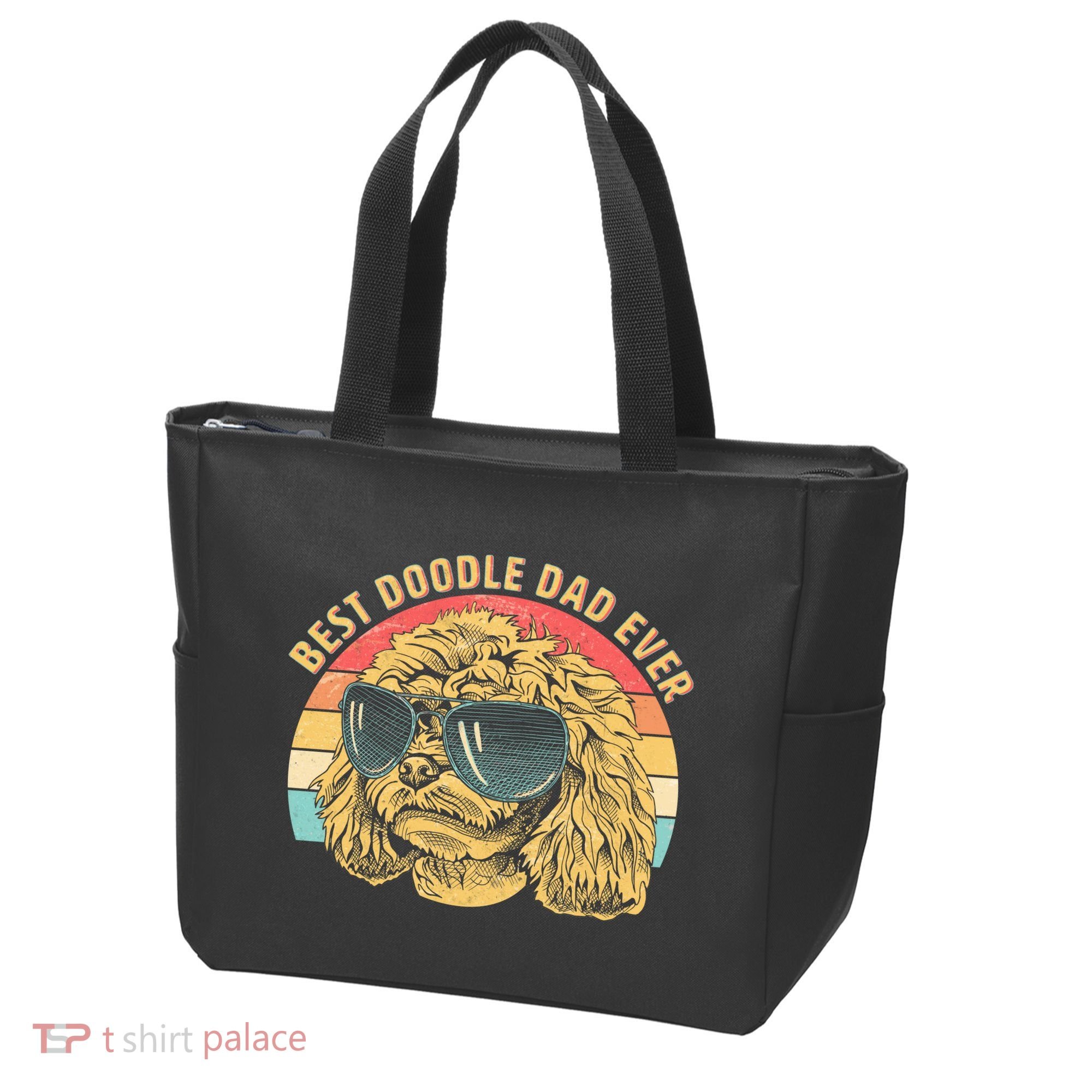 Retro Best Doodle Dad Ever Tote Bag