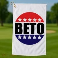 Retro Beto For Texas Senate Election Golf Towel thumb 1