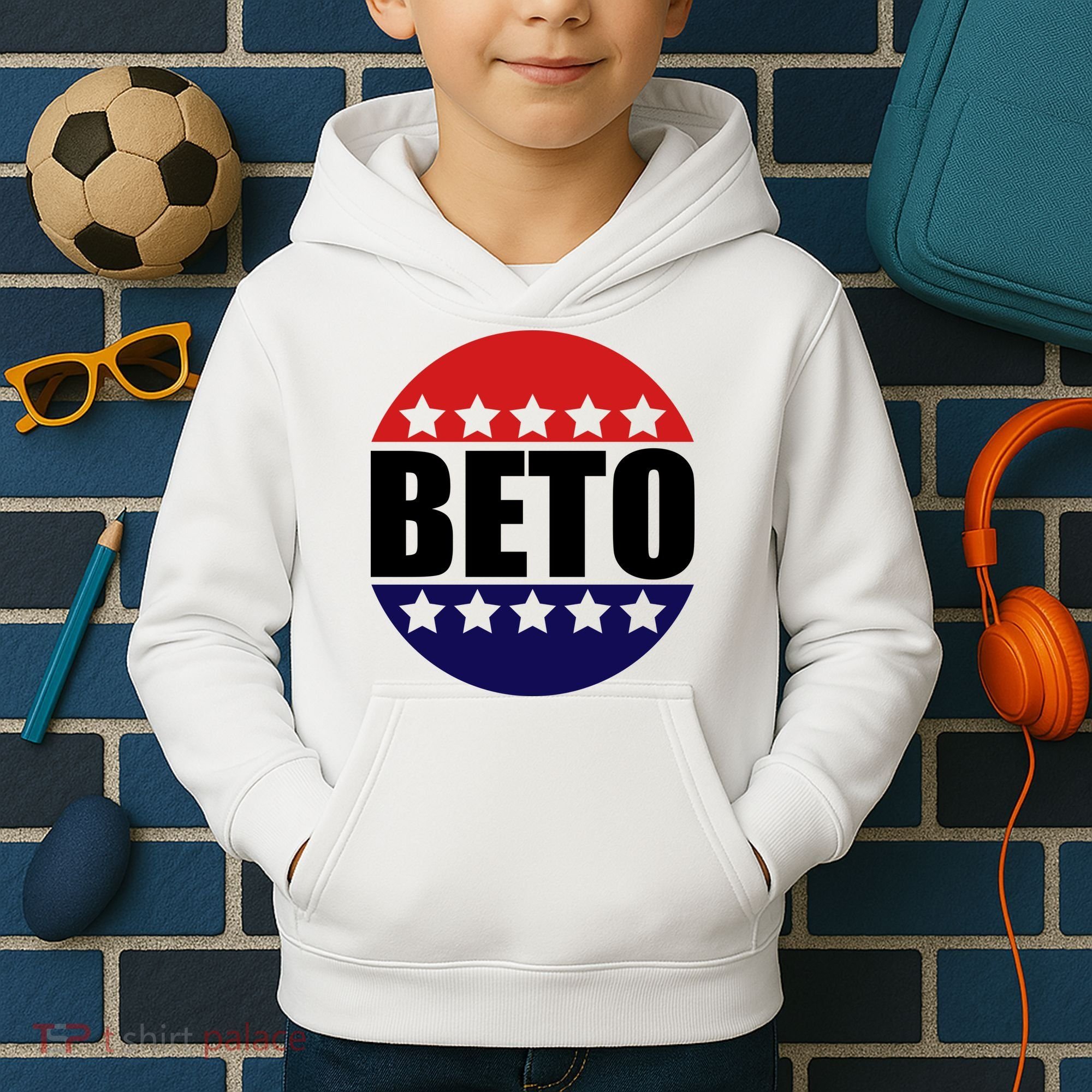Retro Beto For Texas Senate Election Kids Hoodie