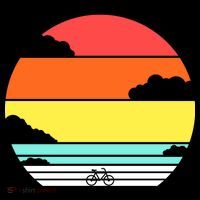 Retro Bicycle Sunset Backpack thumb 2