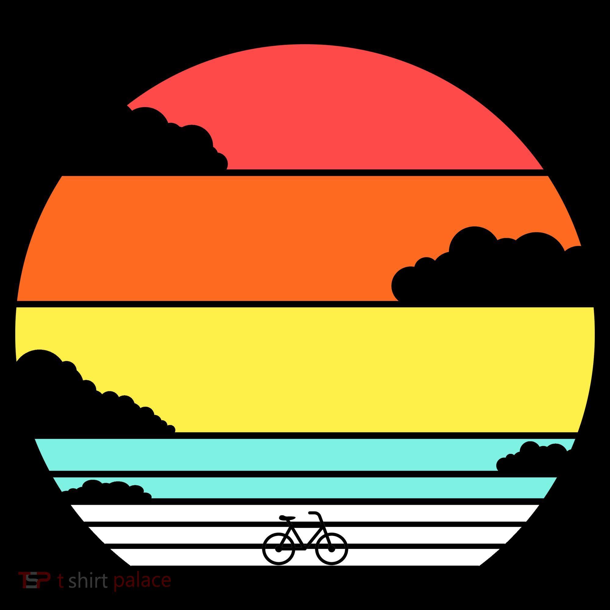 Retro Bicycle Sunset Backpack
