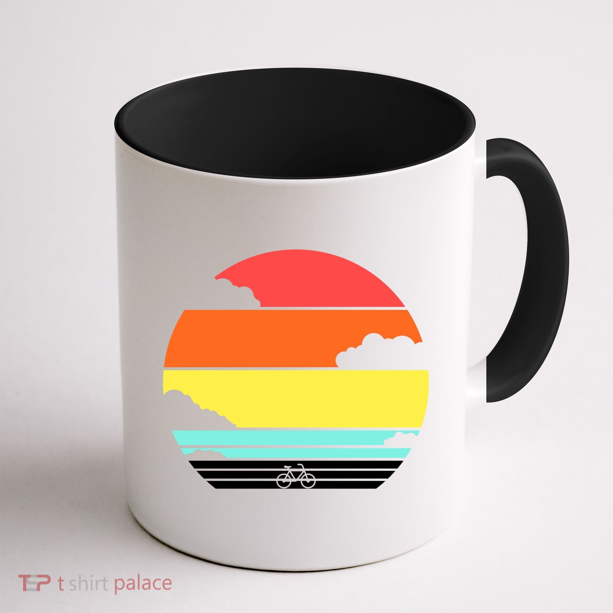 Retro Bicycle Sunset Coffee Mug