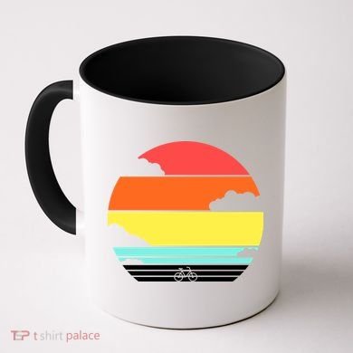 Retro Bicycle Sunset Coffee Mug