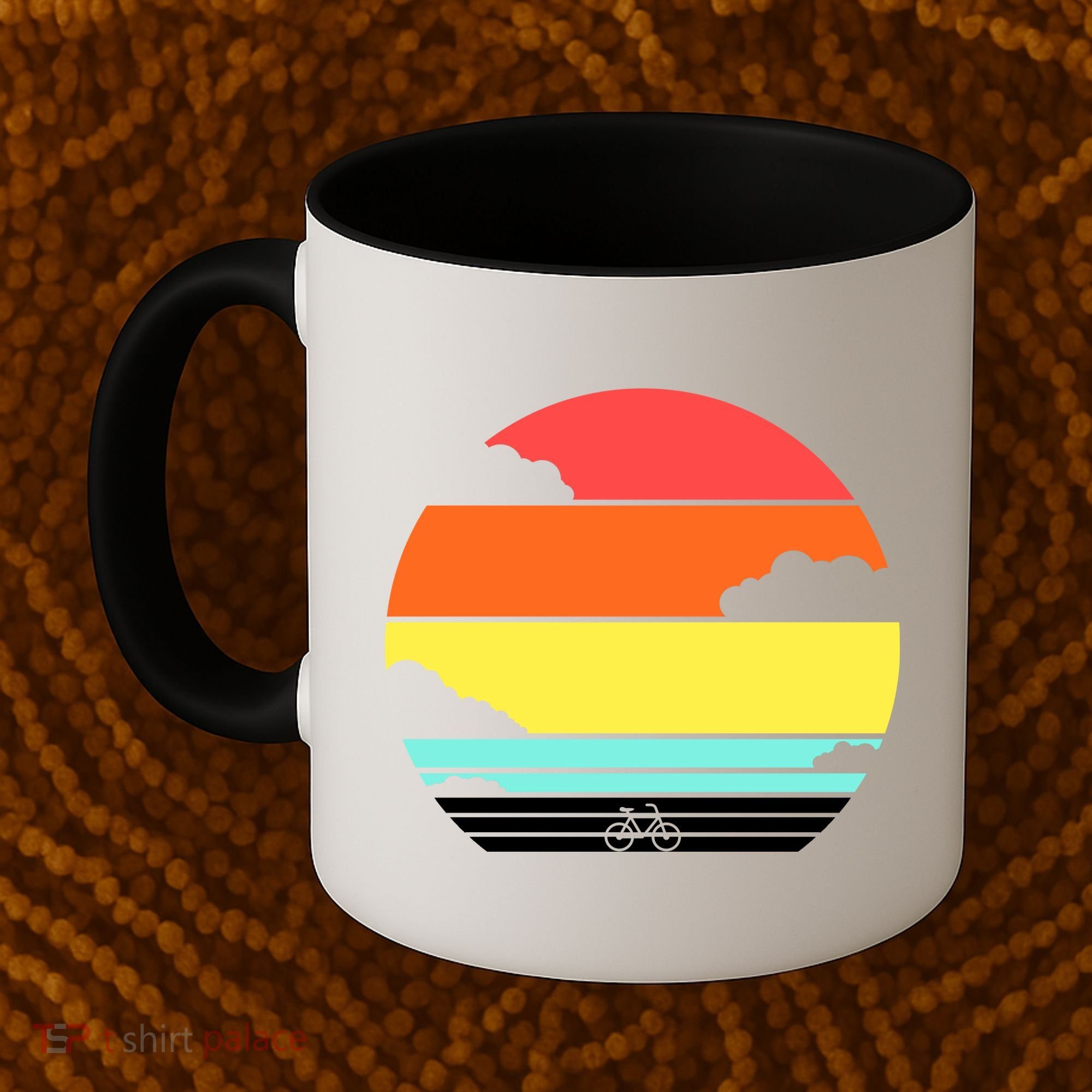 Retro Bicycle Sunset Coffee Mug