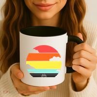 Retro Bicycle Sunset Coffee Mug thumb 3