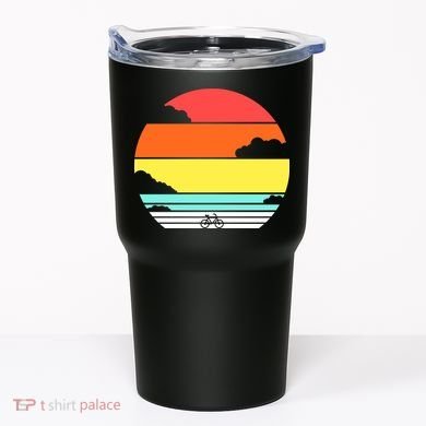Retro Bicycle Sunset Tumbler