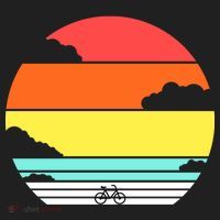 Retro Bicycle Sunset Tumbler thumb 3