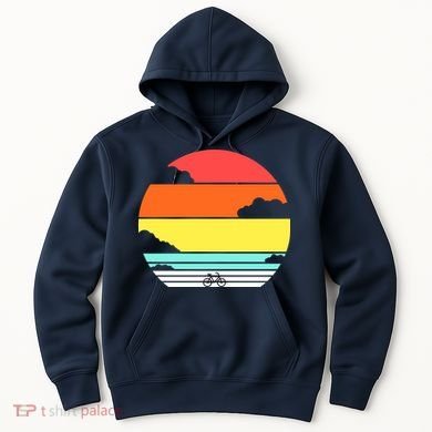 Retro Bicycle Sunset Hoodie