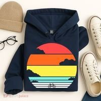 Retro Bicycle Sunset Hoodie thumb 4