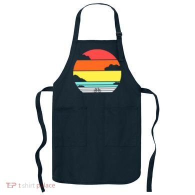 Retro Bicycle Sunset Apron