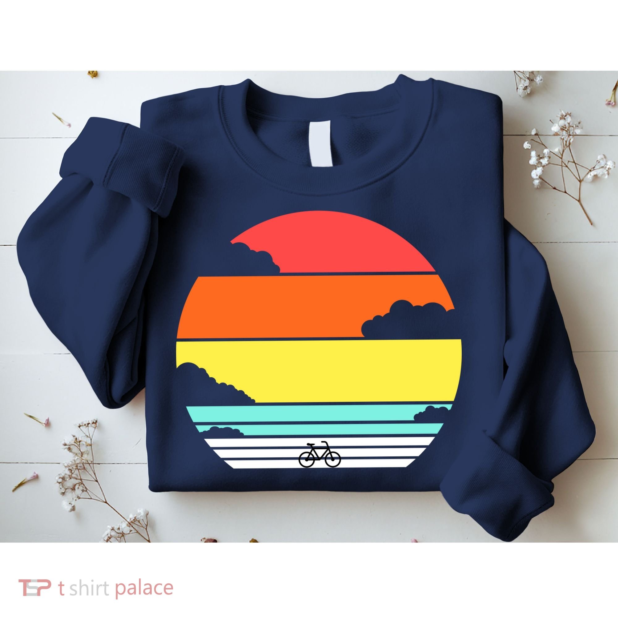 Retro Bicycle Sunset Sweatshirt