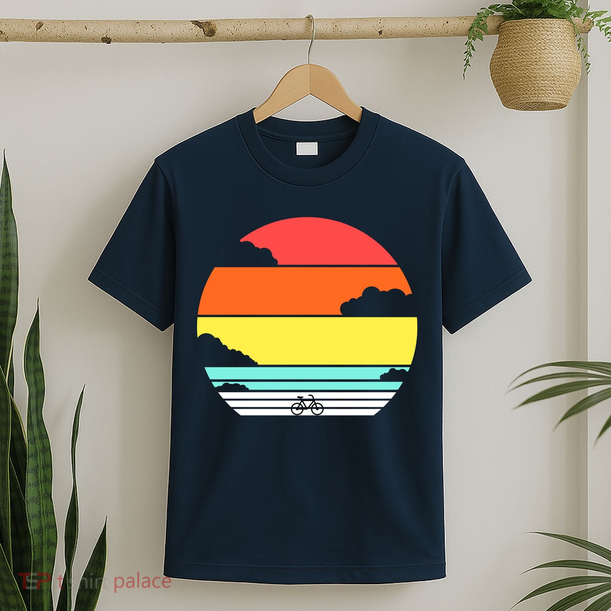 Retro Bicycle Sunset T-Shirt