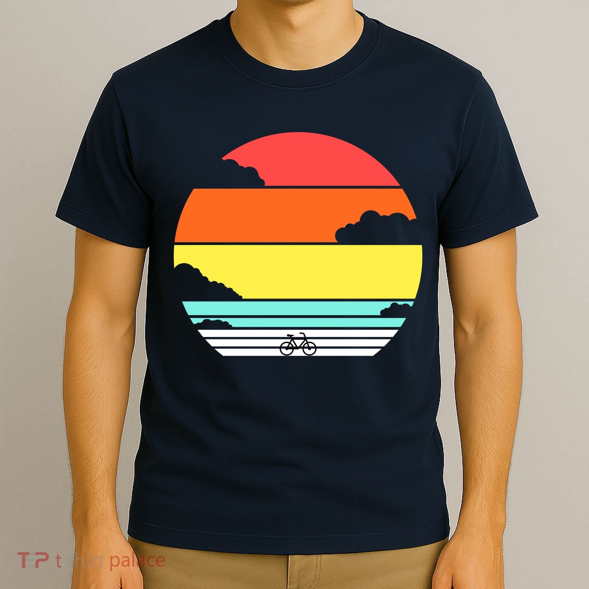 Retro Bicycle Sunset T-Shirt