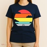 Retro Bicycle Sunset T-Shirt thumb 4