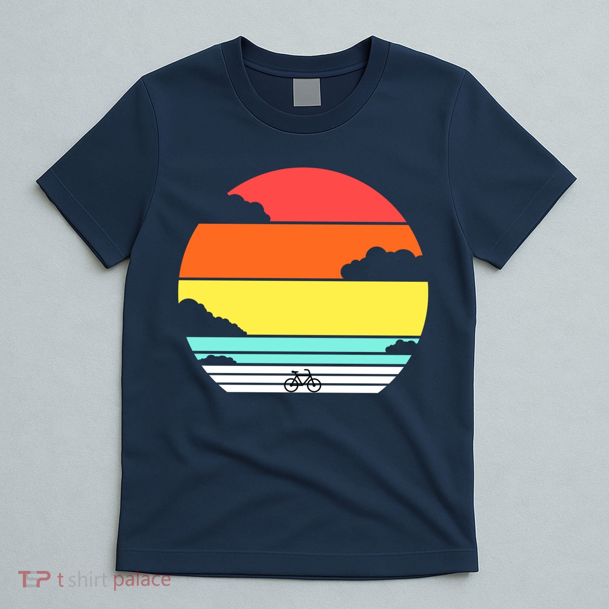 Retro Bicycle Sunset T-Shirt