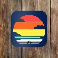 Retro Bicycle Sunset Coaster thumb 0