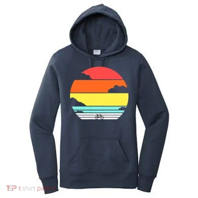 Retro Bicycle Sunset Women's Hoodie