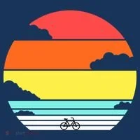 Retro Bicycle Sunset Women's Hoodie thumb 2