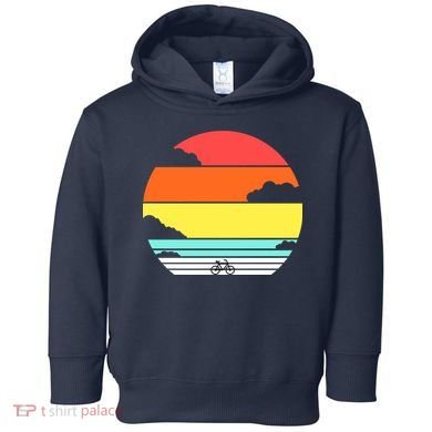 Retro Bicycle Sunset Toddler Hoodie