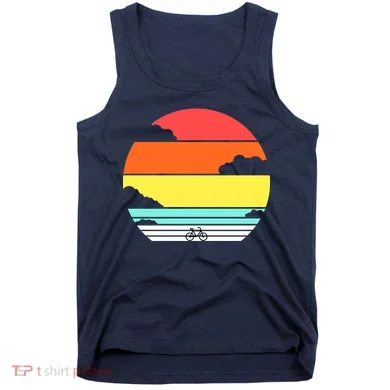 Retro Bicycle Sunset Tank Top