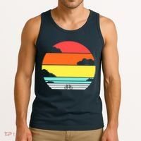 Retro Bicycle Sunset Tank Top thumb 3