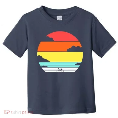 Retro Bicycle Sunset Toddler T-Shirt