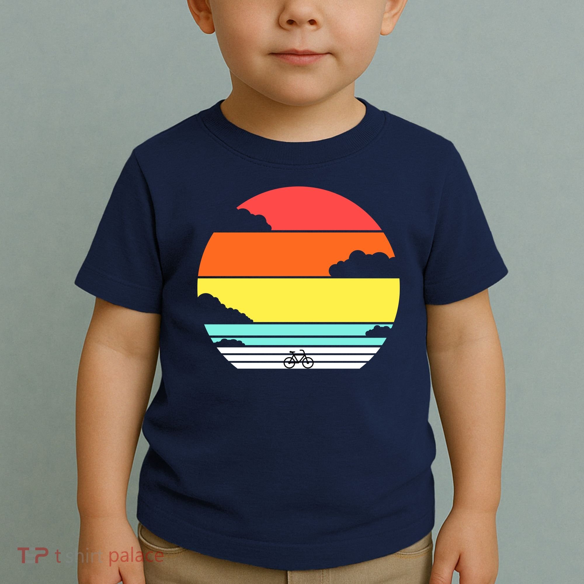 Retro Bicycle Sunset Toddler T-Shirt