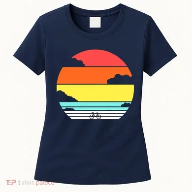 Retro Bicycle Sunset Women's T-Shirt