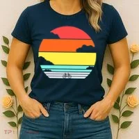 Retro Bicycle Sunset Women's T-Shirt thumb 2