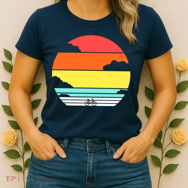 Retro Bicycle Sunset Women's T-Shirt