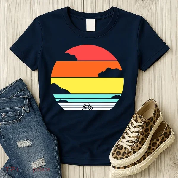 Retro Bicycle Sunset Women's T-Shirt