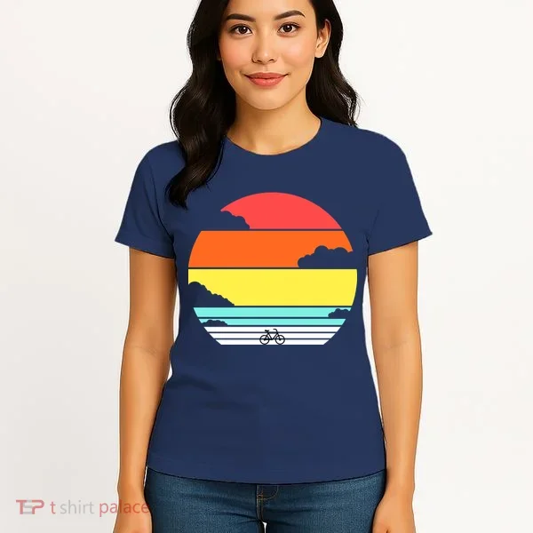 Retro Bicycle Sunset Women's T-Shirt