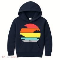 Retro Bicycle Sunset Kids Hoodie thumb 0