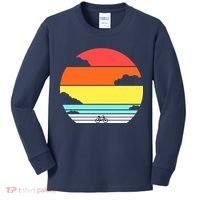 Retro Bicycle Sunset Kids Long Sleeve Shirt thumb 0