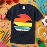 Retro Bicycle Sunset Kids T-Shirt thumb 3