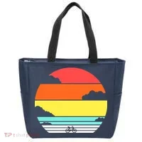 Retro Bicycle Sunset Tote Bag thumb 0