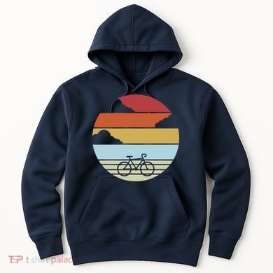 Retro Bicycle Sunset Vintage Hoodie
