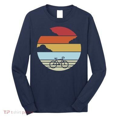 Retro Bicycle Sunset Vintage Long Sleeve Shirt